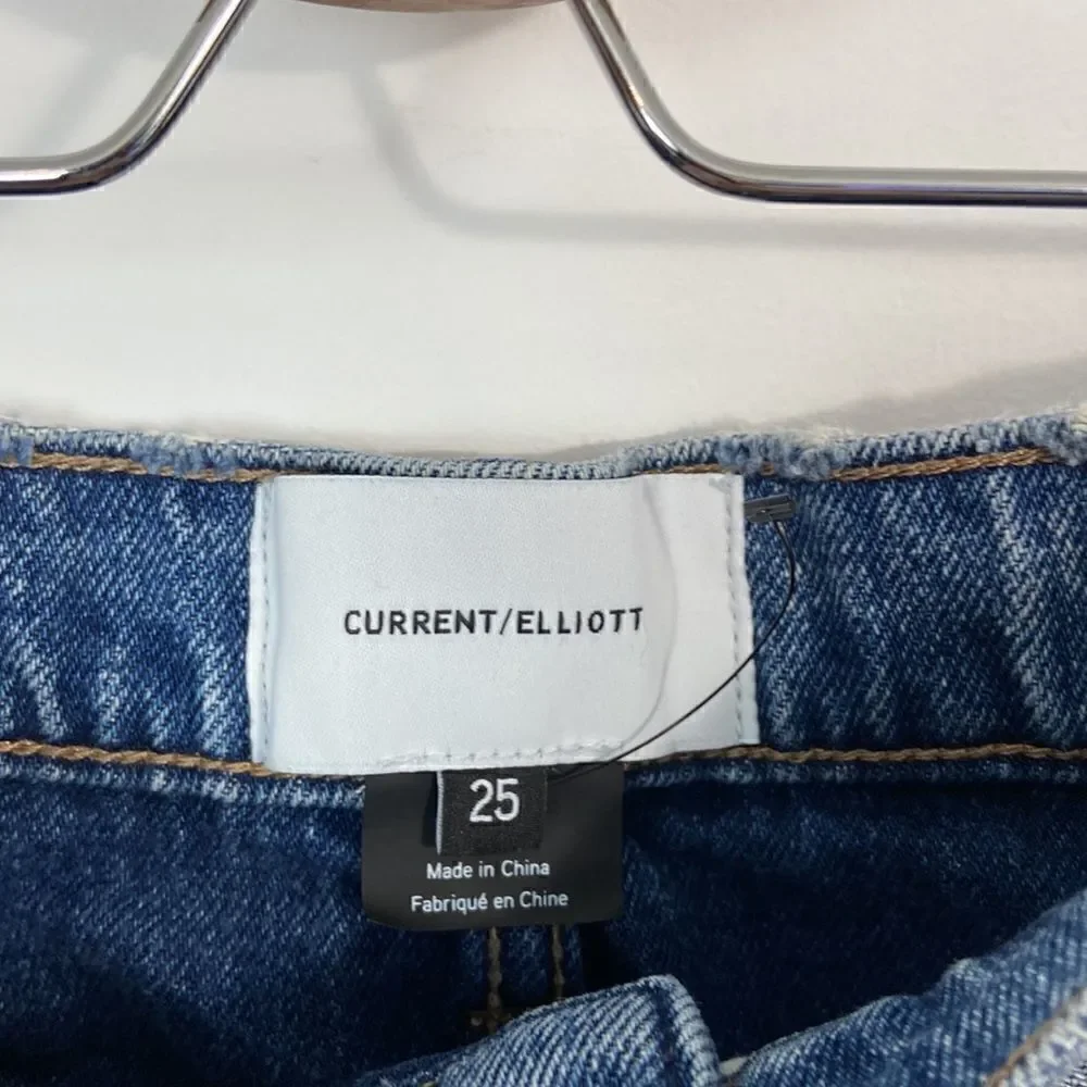 Current/Elliott Reversed Mashed Mini Denim Skirt Size 25